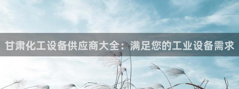 新宝gg5测速：甘肃化工设备供应商大全：满足您的工